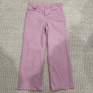 Old Navy Sky High Wide Leg Pink Jeans